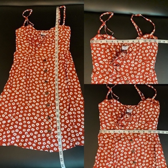 Faithfull the Brand Rodeo Mini Dress Danica Floral Red Small NWT - Picture 11 of 15